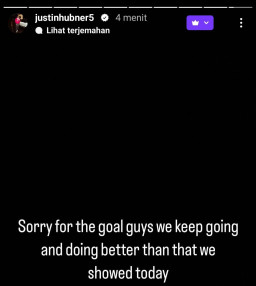 Bikin Blunder, Justin Hubner Minta Maaf