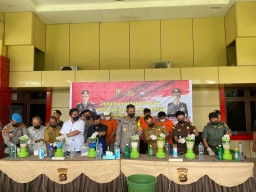 Kapolres Banyuasin Pimpin Pemusnahan Sabu Seberat  21.809,16 Gram