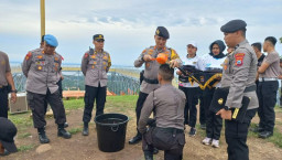 Kapolres Kotabaru Tutup Pelatihan Bintara Remaja yang Bertugas di Polres Kotabaru