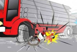 Dilindas Truk, Kaki Sang Ayah Remuk dan Anaknya Meninggal