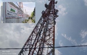 Tower BTS Milik PT. EMA, Masih Ancam Keselamatan Warga