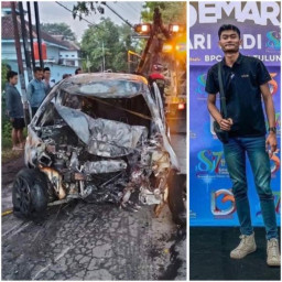 Ini Identitas 2 Korban Tewas Mobil Brio Terbakar di Ponorogo, Salah Satunya Akan Menikah