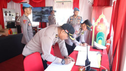 PLH Wakapolres Kotabaru Cek Kesiapan Personil Pengamanan Operasi Ketupat Intan 2024