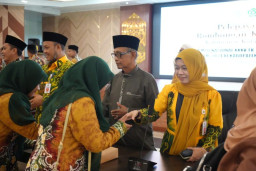 Siap Berlaga, 93 Khafilah Kontigen MTQ Kabupaten Kotabaru Diberangkatkan ke Kabupaten Tapin