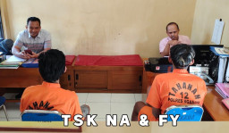 Tim Patroli Polsek Kertosono Tangkap Dua Pemuda yang Bawa Celurit