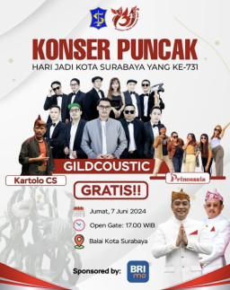 Yuk Saksikan Konser Gratis Puncak Perayaan HJKS ke-731 di Balai Kota Surabaya