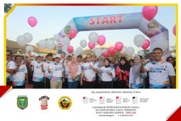 Jalan Sehat Bareng Pj Wali Kota Madiun, Sosialisasikan Gempur Rokok Ilegal