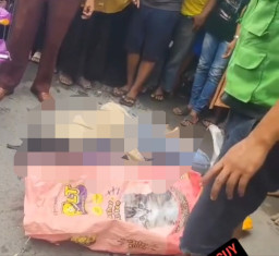 Menyalip, Pengendara Motor Dilindas Truk Kontainer