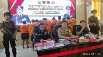 Polres Lamongan Ungkap 18 Kasus dan Ringkus 22 Tersangka