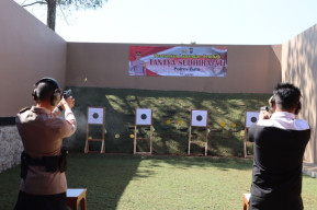 Polres Batu Sudah Punya Lapangan Tembak Sendiri yang Dinamai Tantya Sudirajati