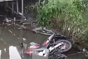 Motor Masuk Selokan, Pengendara Tewas
