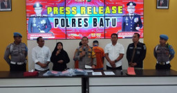 Satreskrim Polres Batu Tangkap Pasangan Bukan Suami Istri Lakukan Aborsi Ilegal