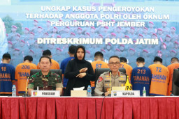 Polda Jatim Tetapkan 13 Oknum Pendekar PSHT Jember Sebagai Tersangka Pengeroyokan Polisi saat Patroli