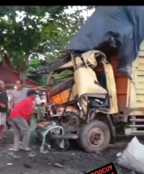 Tiga Truk Terlibat Kecelakaan di Gunung Kayangan Tala, Dua Luka Parah