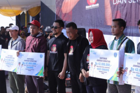 Apel Baret Merah, BPJS Ketenagakerjaan Santuni Sejumlah Pengurus RT di Ponorogo