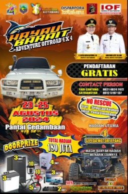 Pemerintah Daerah Kabupaten Kotabaru Gelar Event Perdana Hayau Barait Offroad 4x4