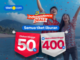 Rayakan Ulang Tahun Ke-13, tiket.com Ajak Masyarakat Bebas Berkelana dengan Semangat Kemerdekaan