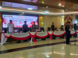 Pemkab Kotabaru Kukuhkan Pasukan  Paskibraka Kabupaten Kotabaru Tahun  2024