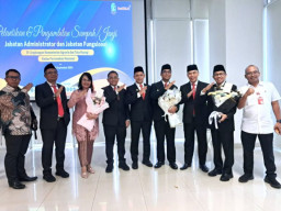 Hadiri Pelantikan Pejabat Administrator, Kakanwil BPN Banten Ucapkan Selamat