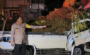 Mobil Tabrak Pohon di Selemadeg, Sopir Tewas Terjepit