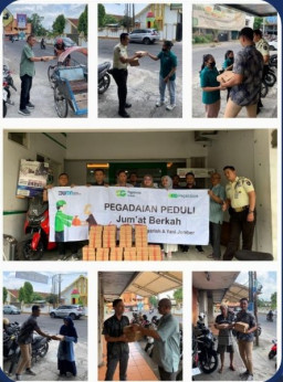 Program Jum’at Berkah, Pegadaian bagikan Makanan Siap Saji kepada Masyarakat