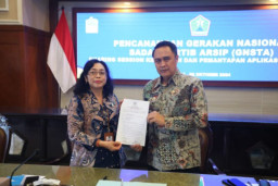 Komitmen Tertib Arsip, Pj Wali Kota Malang Tandantangani Komitmen Gerakan Nasional Sadar Tertib Arsip