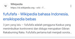 Fufufafa Sudah Masuk Wikipedia