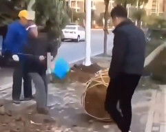 Pria Tua Terbentur Kait Derek yang Terlepas hingga Langsung KO