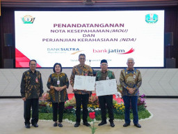 Bank Jatim dan Bank Sultra Resmi Jalin Sinergitas KUB