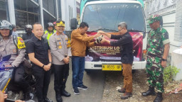 Ditandai Pemecahaan Kendi Truk, Pembawa Logistik Pilkada Dilepas Ketua KPU Kota Batu