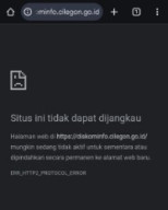 Website Resmi Diskominfo Kota Cilegon Tak Bisa Diakses, Diduga Tidak Sesuai UU KIP