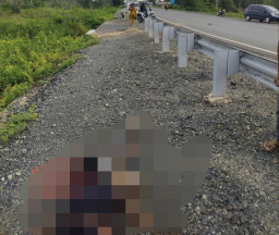 Pengendara Sepeda Motor Tewas di Tepi Jalan Melewati Pembatas