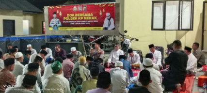 Kapolsek KSKP Merak Gelar Doa Bersama Menyambut Nataru