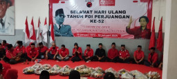 Di HUT PDI Perjuangan ke-52, Ketua DPC PDIP Kota Batu Tekankan Kekompakan Kader