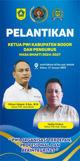 Pelantikan Ketua dan Pengurus PWI Kabupaten Bogor Periode 2024-2027 Akan Dihadiri Forkopimda