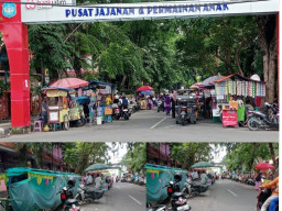 Rumbuk! PKL di Lamongan Penuhi Bahu Jalan untuk Lapak dan Parkir Gerobak