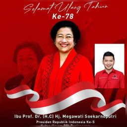 Anggota DPRD Kotabaru Gewsima Mega Putra Ucapkan Selamat Ulang Tahun ke-78 kepada Megawati 