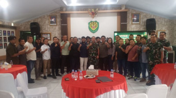 Sinergi TNI dan Pers: PWI Cilegon Hadiri Coffee Morning Kodim 0623