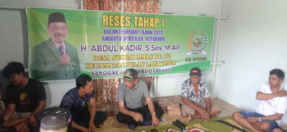 Reses Tahap I DPRD Kotabaru, H. Abdul Kadir Serap Aspirasi Nelayan Sungai Limau