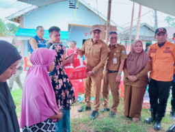 Wakil Bupati Kotabaru Serahkan Bantuan untuk Korban Kebakaran di Gunung Mandar