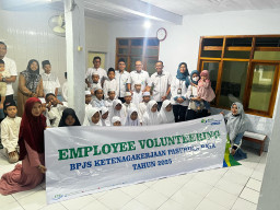 Employee Volunteering, BPJS Ketenagakerjaan Pasuruan Bagikan Santunan ke Yatim