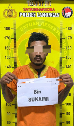 Warga Sugio Diringkus Satresnarkoba Polres Lamongan, saat Nunggu Pembeli di Tikung