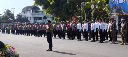 Polres Batu Terjunkan Personil Gabungan Jelang Hari Raya Idhul Fitri 1446 H