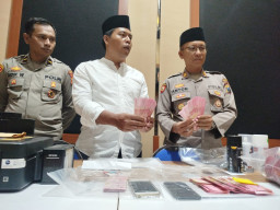 Polres Batu Amankan Tiga Tersangka Peredaran Uang Palsu Asal Blitar