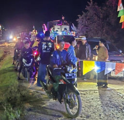 Rahmad, S.Pd. Ikut Takbir Keliling Meriahkan Idulfitri di Pamukan Utara