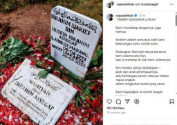 Najwa Shihab Tulis Pesan Mengharukan di Foto Makam Suami