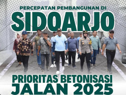 9 Ruas Jalan di Sidoarjo Akan Dilakukan Betonisasi, Netizen: Yang Didahulukan Dekat Rumah Bupati