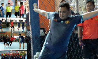 Polres Lamongan Taklukan Tim Jurnalis di Lapangan