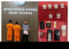Ungkap Kasus Sabu, Polres Pasuruan Amankan Pasutri di Rembang dan Sita 4.5 Gram Barang Bukti