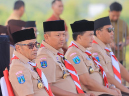 Kapolres Madiun Apresiasi Peringatan Hari Pramuka ke-64 di TPA Winongo